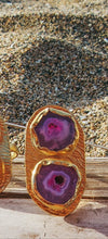 Cargar imagen en el visor de la galería, Golden Geode Ring- Pink
