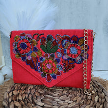 Load image into Gallery viewer, Maia Clutch (Red Orange)
